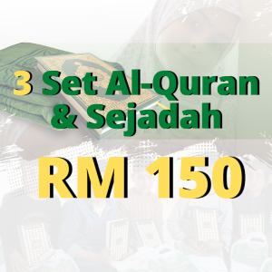 3 Set Al-Quran & Sejadah: RM150