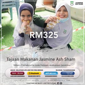 "Tajaan Makanan 5 Orang Pelajar : RM325"