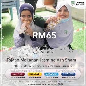 "Tajaan Makanan Seorang Pelajar : RM65"