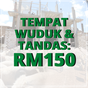 Tempat Wuduk & Tandas : RM150