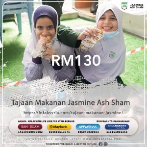 "Tajaan Makanan 2 Orang Pelajar : RM130"